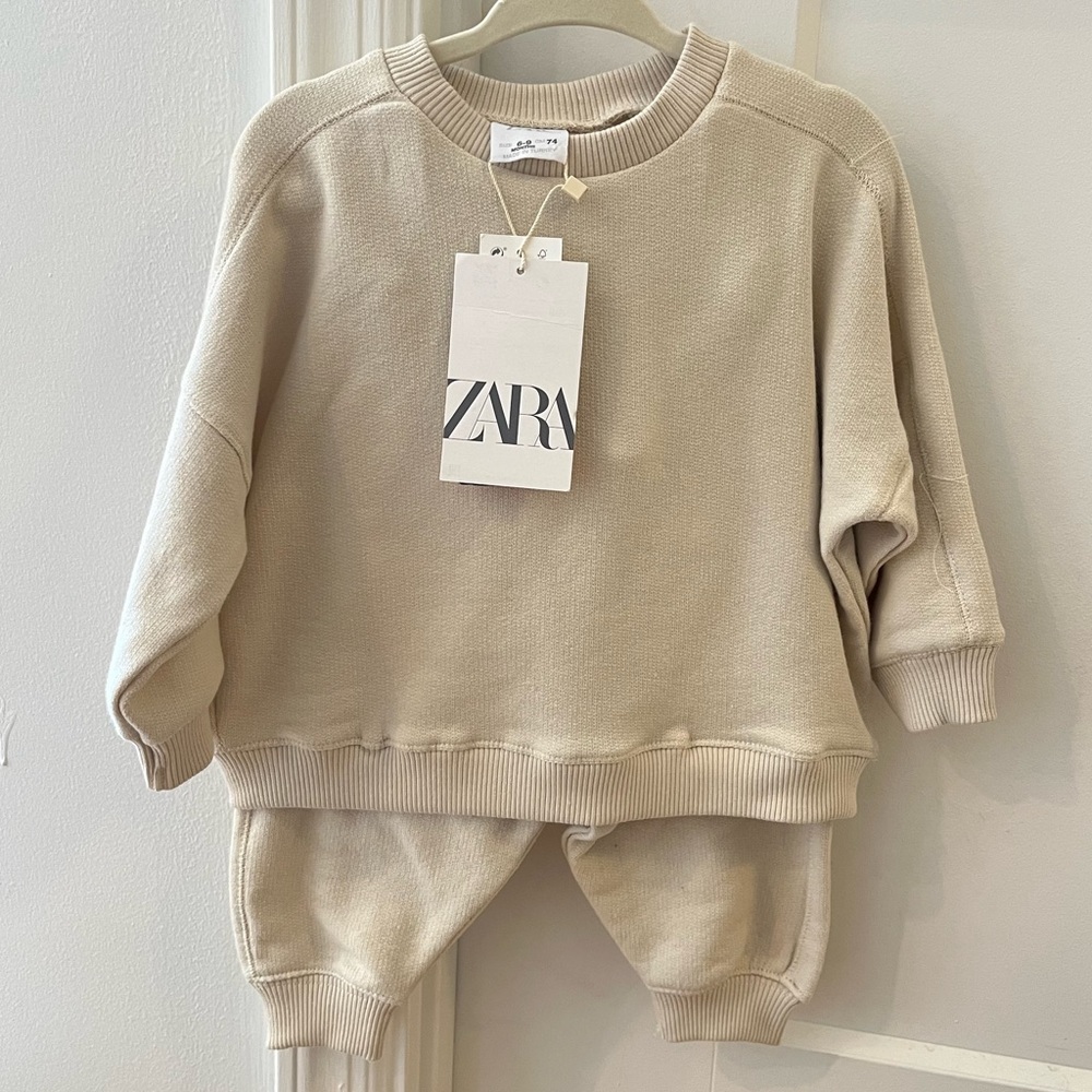 NWT zara matching set 6-9m